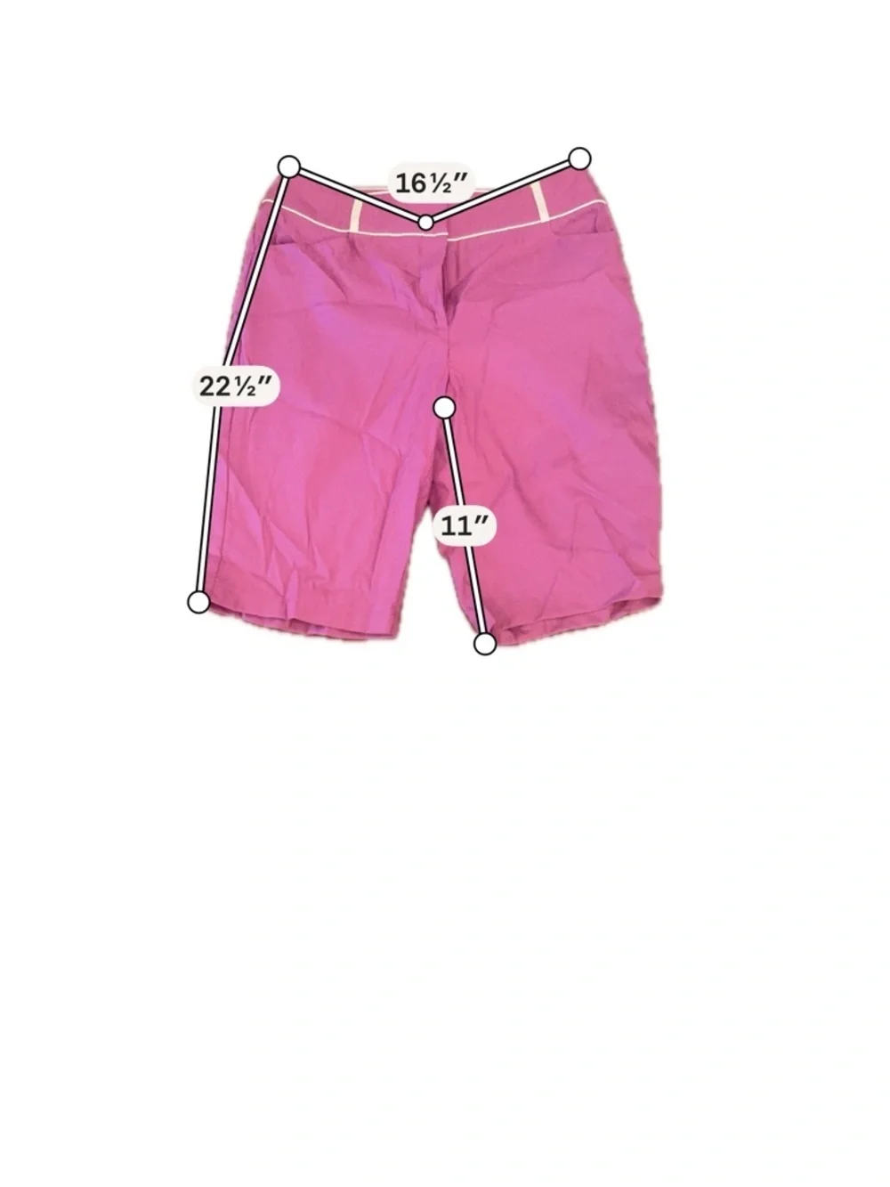 Tail Magenta Bermuda Shorts with Cream Trim
